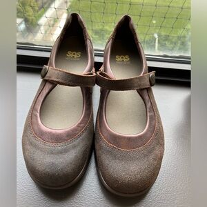 SAS - Step Out Casual Shoe, Mary Jane Style, Brown, Suede Women's 10W